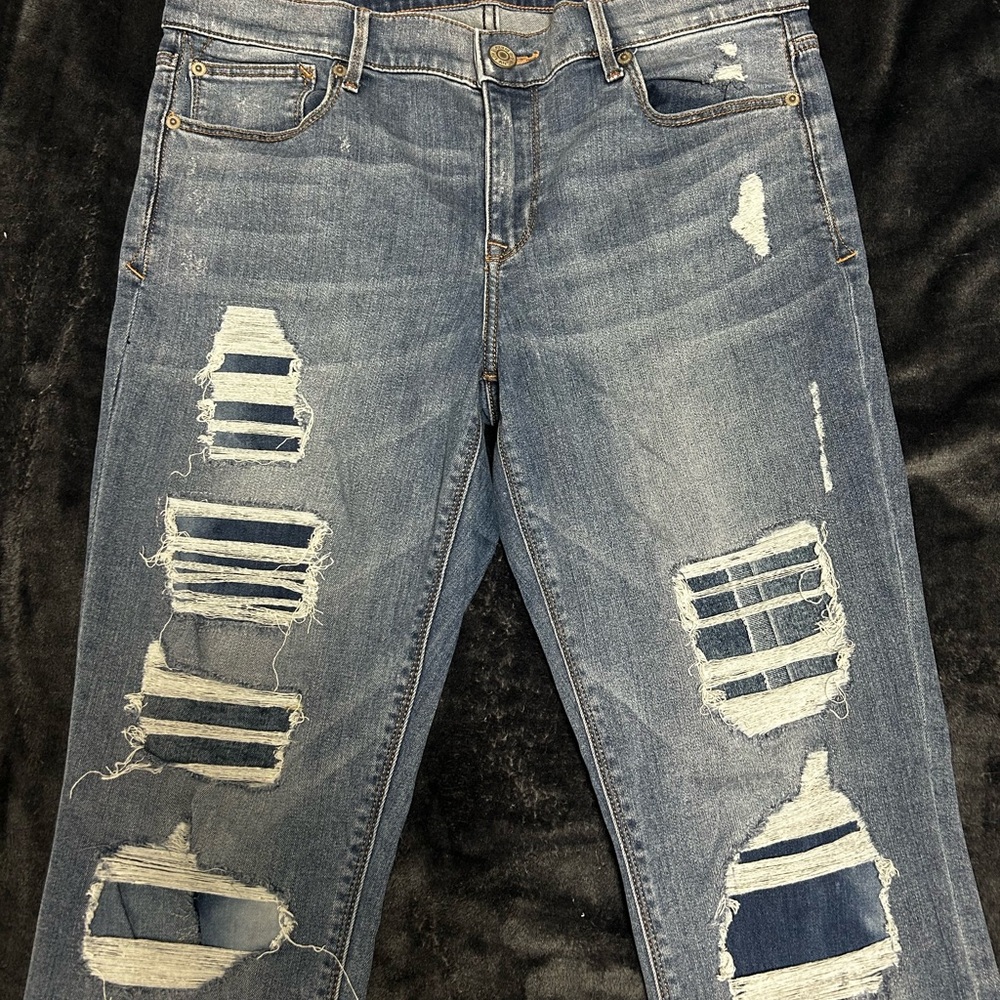Express Women's Cropped Skinny Mid-Rise Jeans